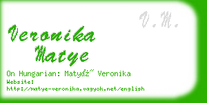 veronika matye business card